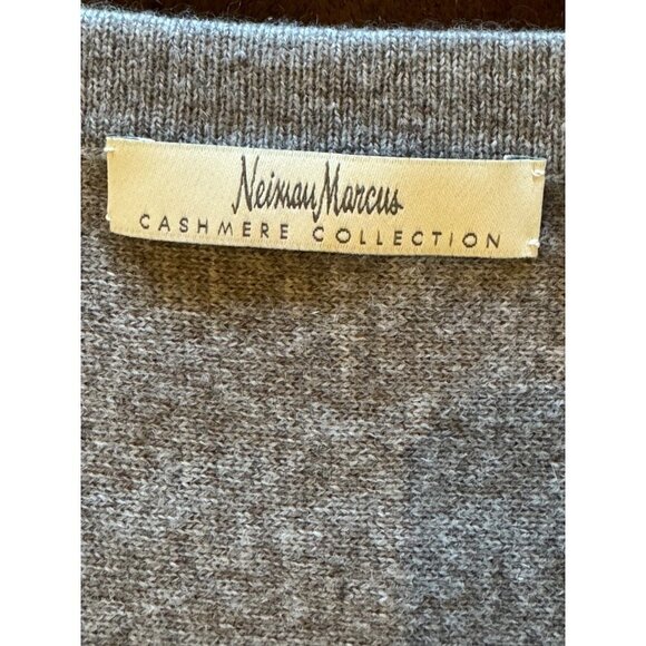 Neiman Marcus Cashmere Collection Brown‎ Colorblock Knit Tunic Sweater Dress S - Picture 8 of 10